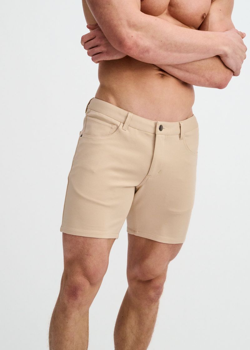 CRUST 5" INSEAM SOLID STRETCH KNIT JEANS SHORT ST-1932