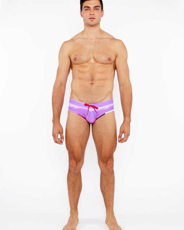 FUCHSIA GRADIENT PRINTED SWIM BRIEF ST-8021-06