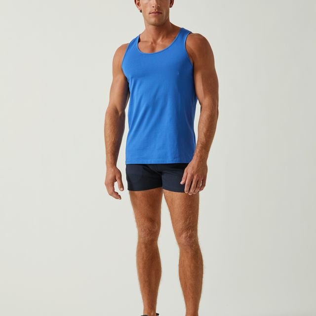 VARSITY BLUE COTTON JERSEY TANK TOP ST-102