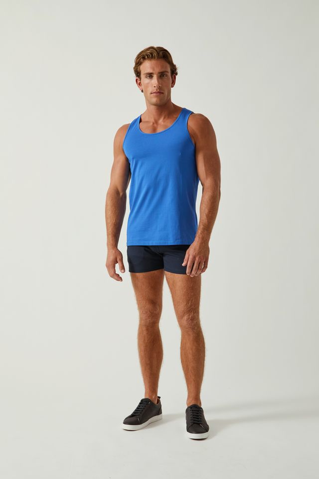 VARSITY BLUE COTTON JERSEY TANK TOP ST-102