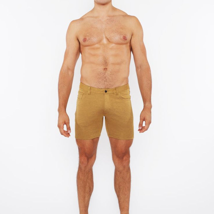 GOLD COAST 5" INSEAM SOLID STRETCH KNIT JEANS SHORTS ST-1932