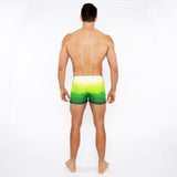 GREEN GRADIENT PRINTED SWIM SHORT W/MESH BRIEF LINING ST-8024-05