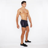 MARINER VAULT GYM-TECH 3.5" INSEAM STRETCH SHORTS W/ 3-COLOR HEAT WELD ZIPPERS STA-10500-02