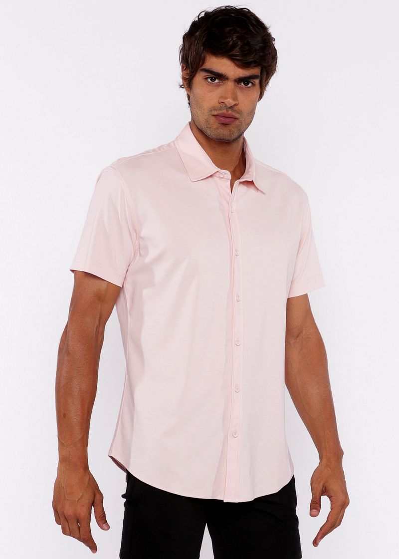 SILK PETAL SOLID STRETCH JERSEY KNIT SHORT SLEEVE SHIRT ST-963-03