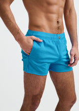 COBALT PINSTRIPE SEERSUCKER SWIM SHORTS W/MESH BRIEF LINING ST-8029