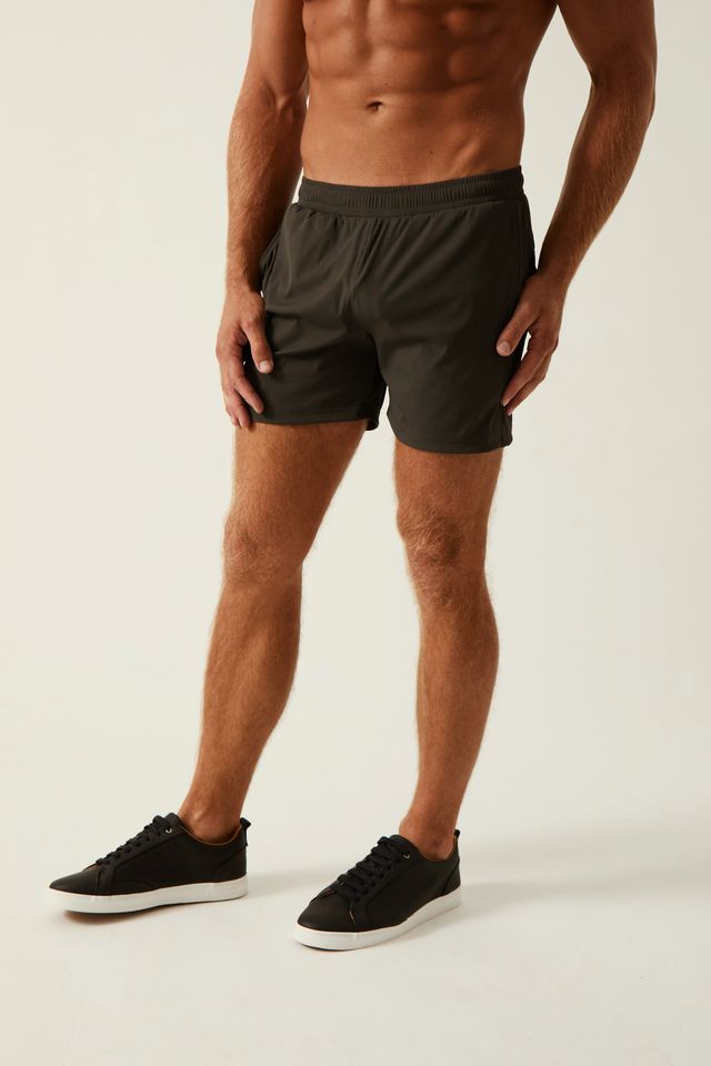 GREY VAULT 3.5 INSEAM GYM STRETCH SHORTS ST-10500