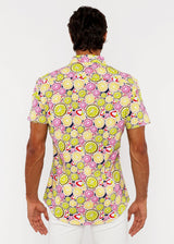 TROPICAL FRUITS PRINTED COTTON JERSEY KNIT SHORT SLEEVE SHIRT ST-9332