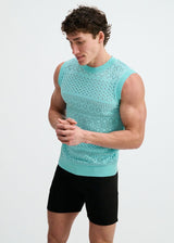 MIRAGE POINTELLE OPEN KNIT VEST ST-24310
