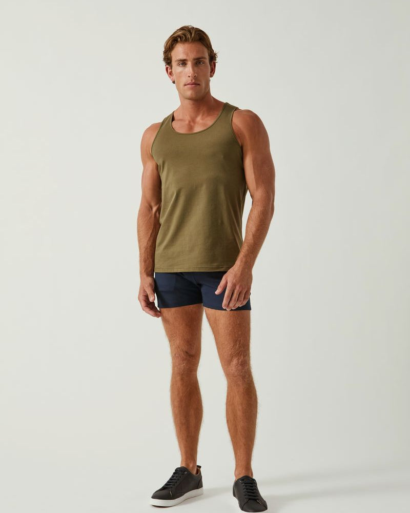 ARMY SOLID STRETCH JERSEY TANK TOP ST-102