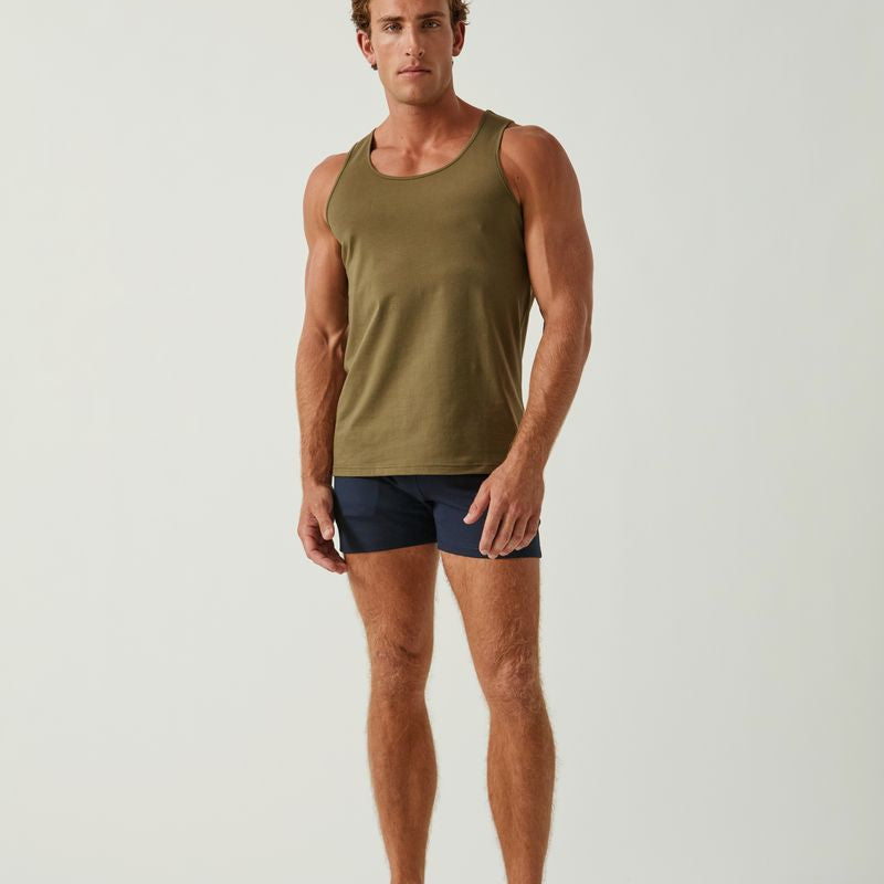 ARMY SOLID STRETCH JERSEY TANK TOP ST-102