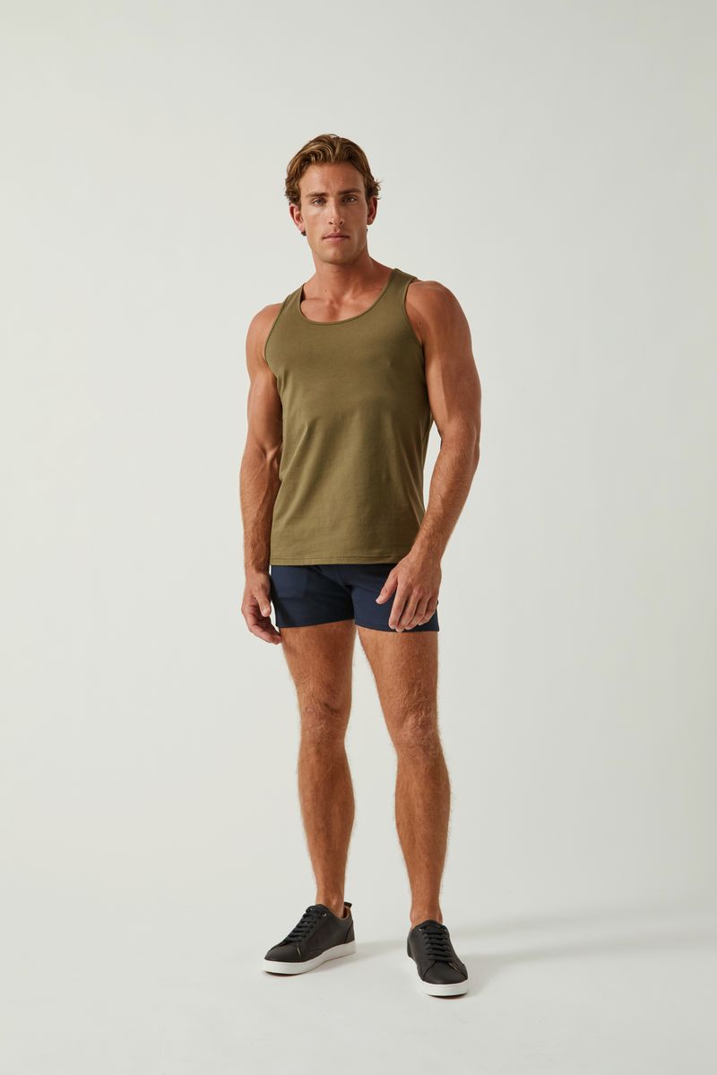 ARMY SOLID STRETCH JERSEY TANK TOP ST-102