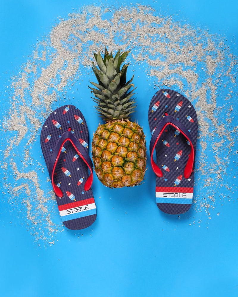 NAVY/RED ROCKET POPS PRINTED FLIP FLOP