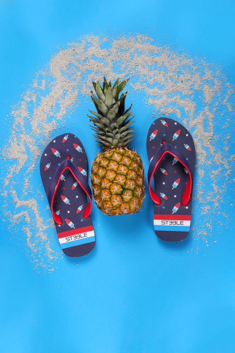 NAVY/RED ROCKET POPS PRINTED FLIP FLOP