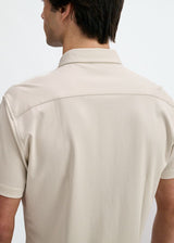 BONE SOLID STRETCH JERSEY KNIT SHORT SLEEVE SHIRT ST-963-05