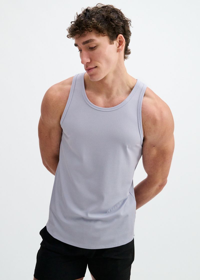 PERIWINKLE RIB STRETCH MODAL TANK STA-16004-04
