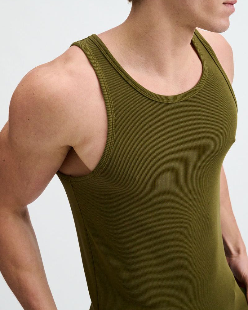 JUNGLE RIB STRETCH MODAL TANK STA-16004-03
