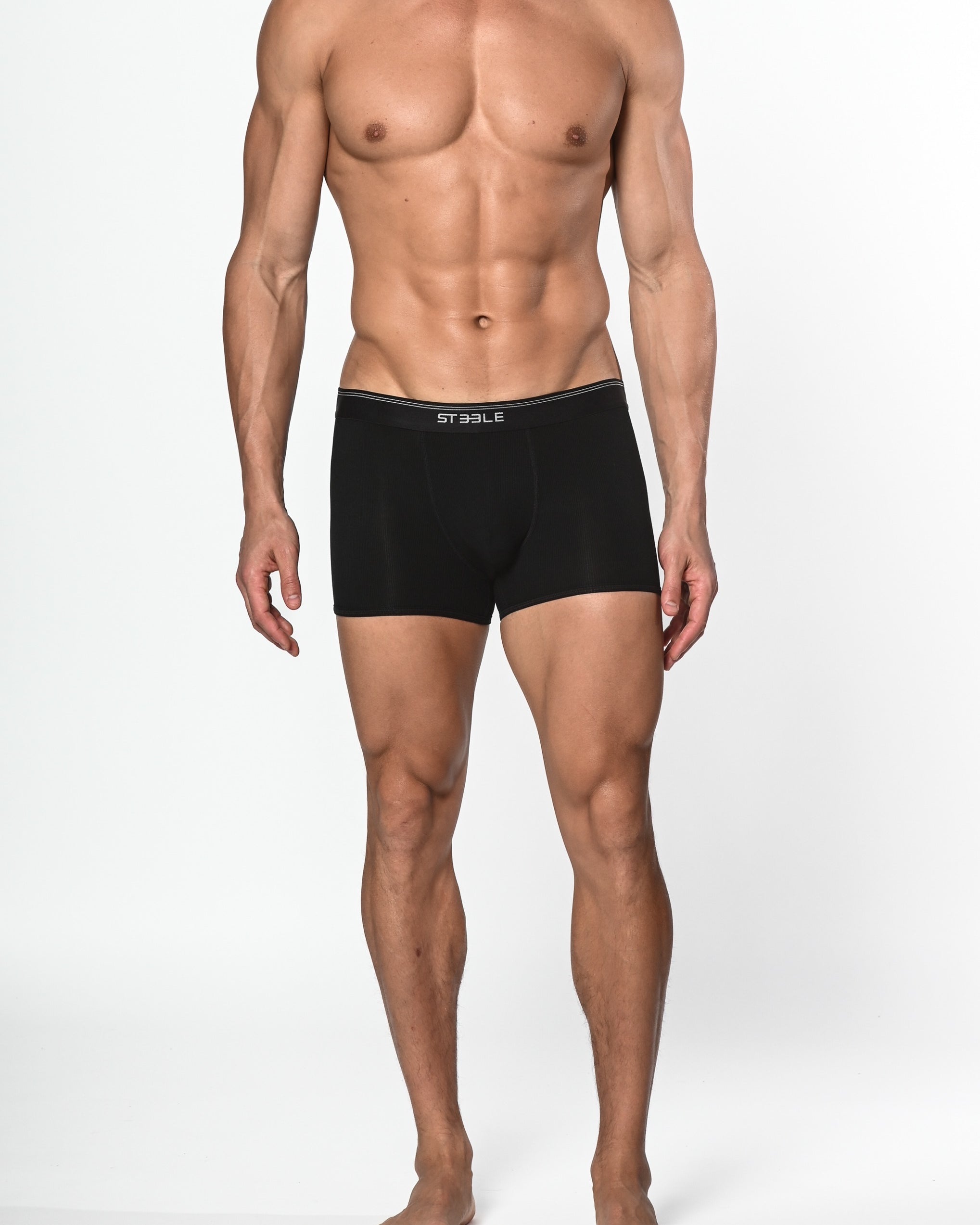BLACK MODAL/ELASTANE RIB TRUNK ST-10136