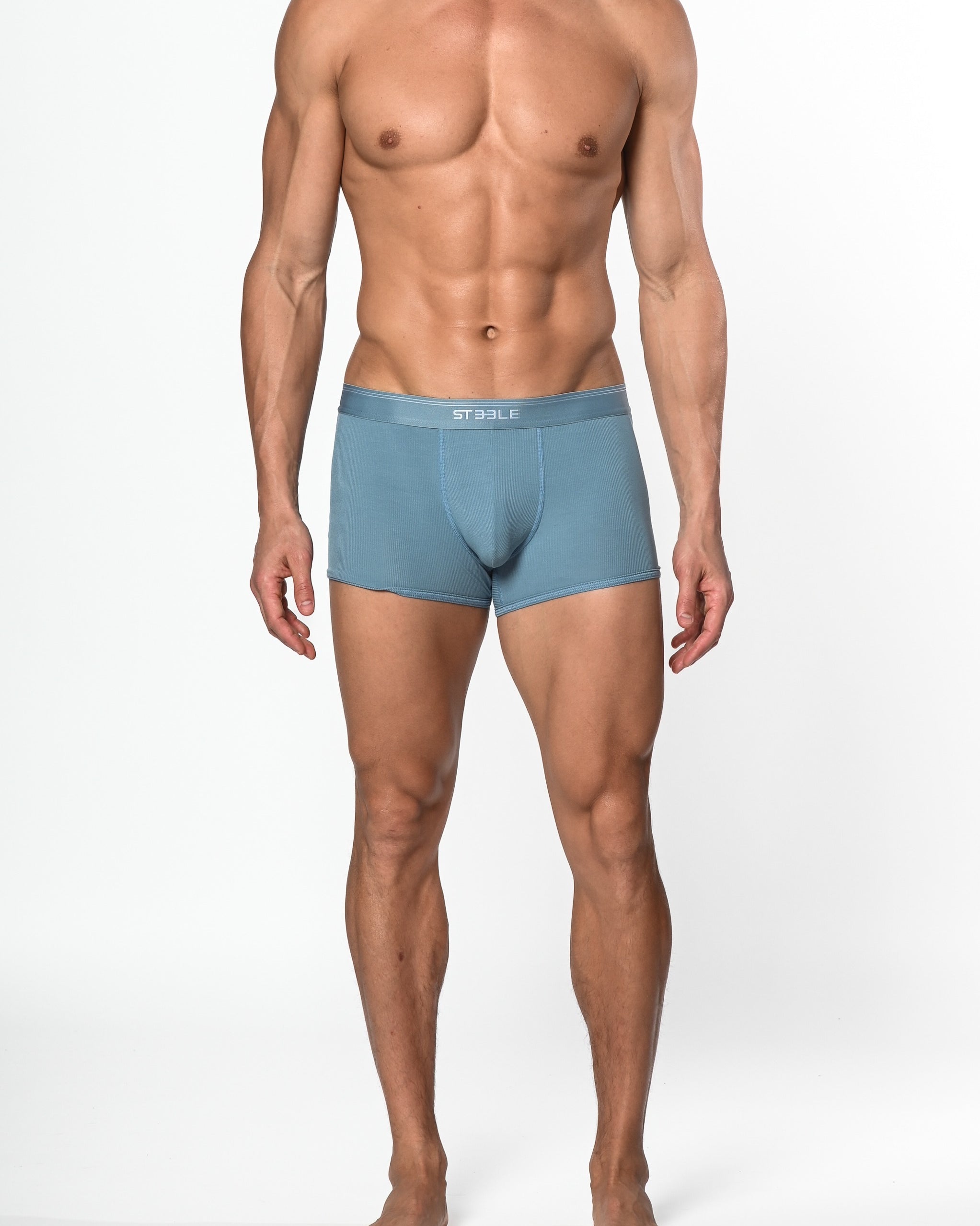 SLATE BLUE MODAL/ELASTANE RIB TRUNK ST-10136