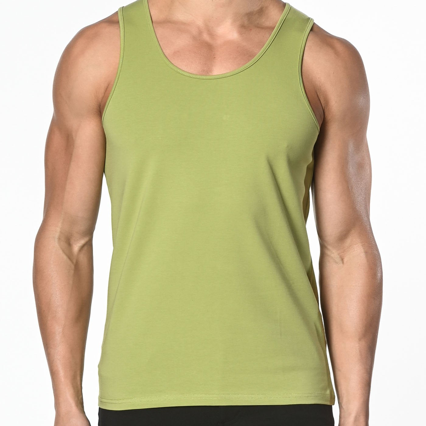 LIME COTTON JERSEY TANK TOP ST-102
