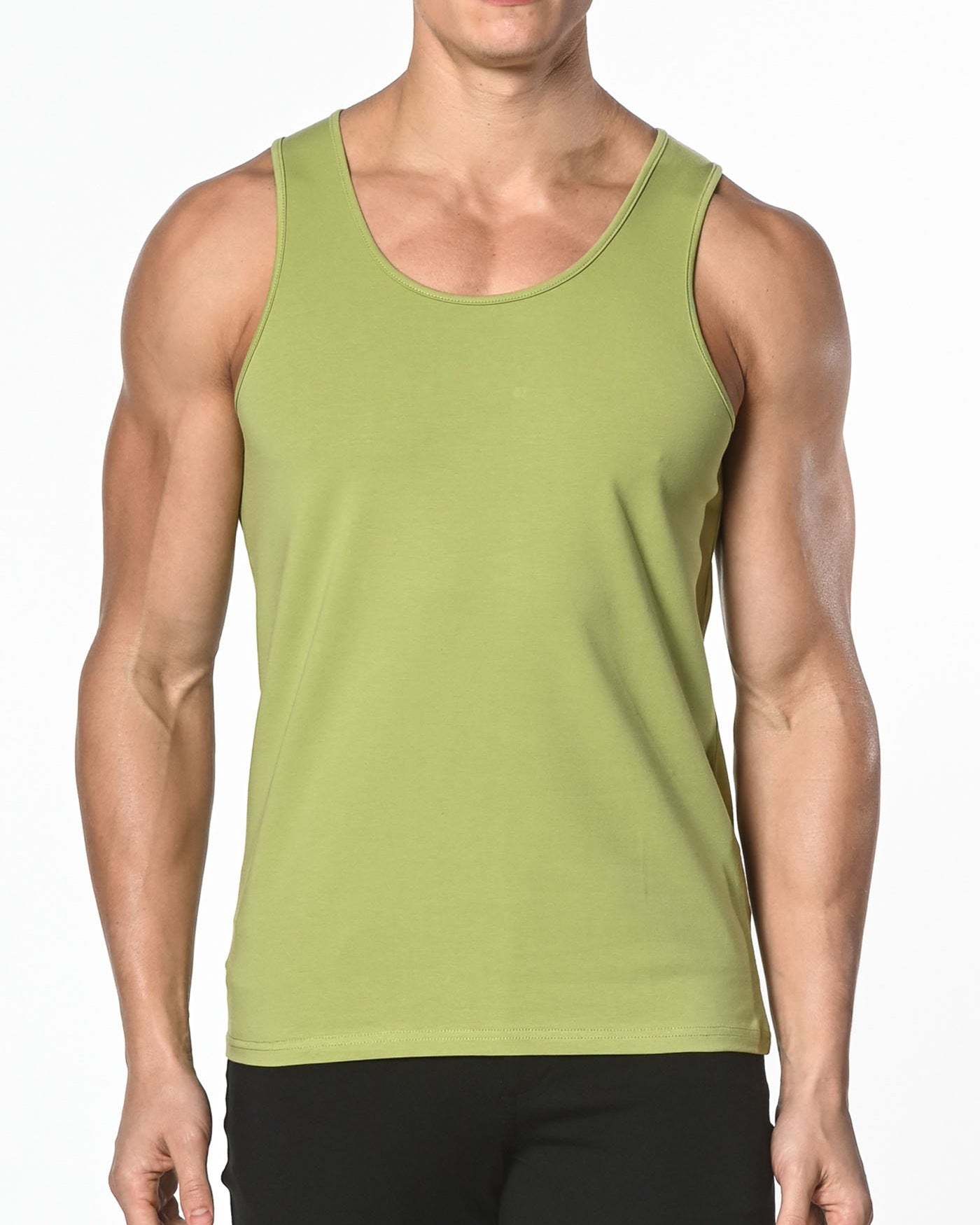 LIME COTTON JERSEY TANK TOP ST-102