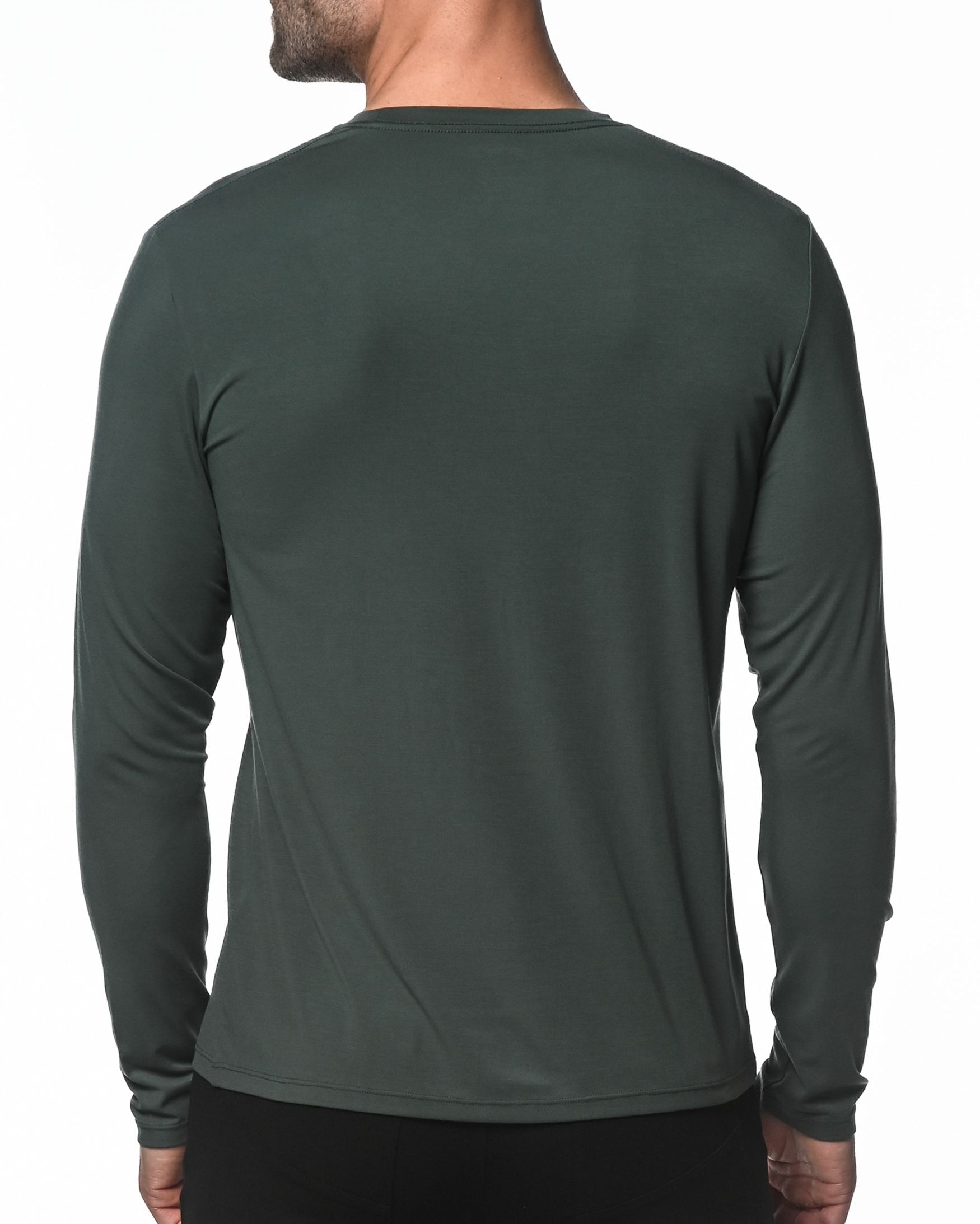 FOREST LONG SLEEVE STRETCH MODAL CREW TEE  ST-16000