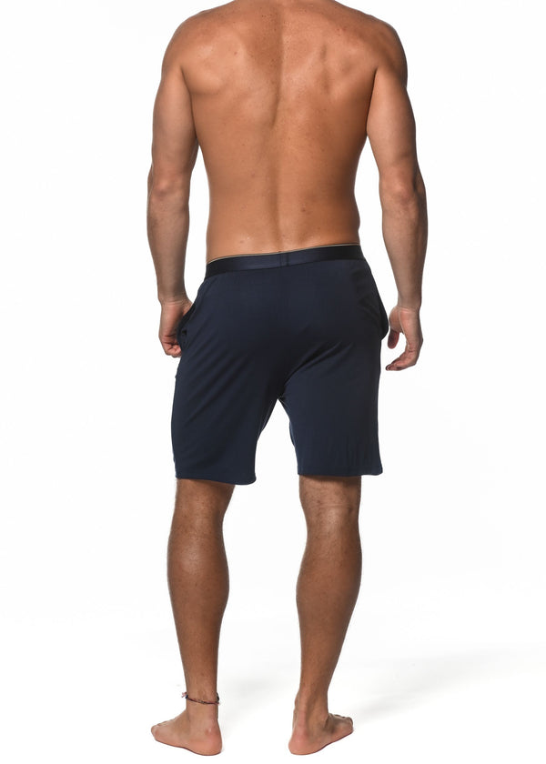 NAVY STRETCH MODAL LOUNGE SHORTS  ST-16002