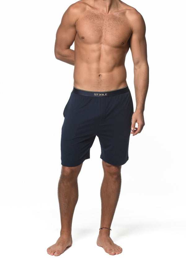 NAVY STRETCH MODAL LOUNGE SHORTS  ST-16002