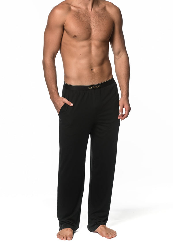 BLACK STRETCH MODAL LOUNGE PANTS  ST-16003