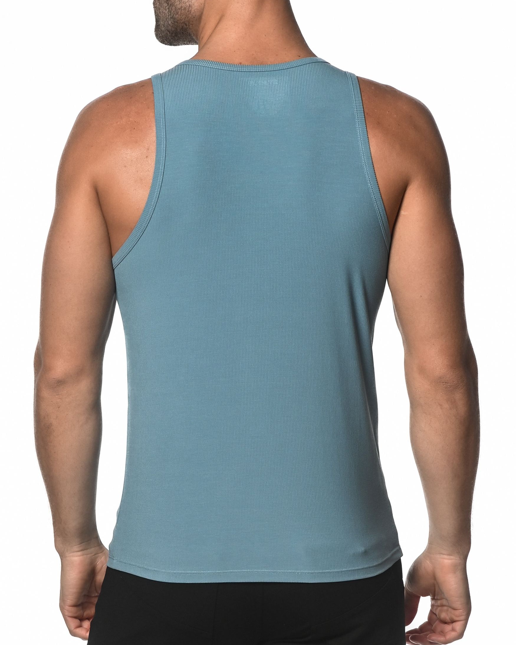 SLATE BLUE RIB MODAL TANK  ST-16004