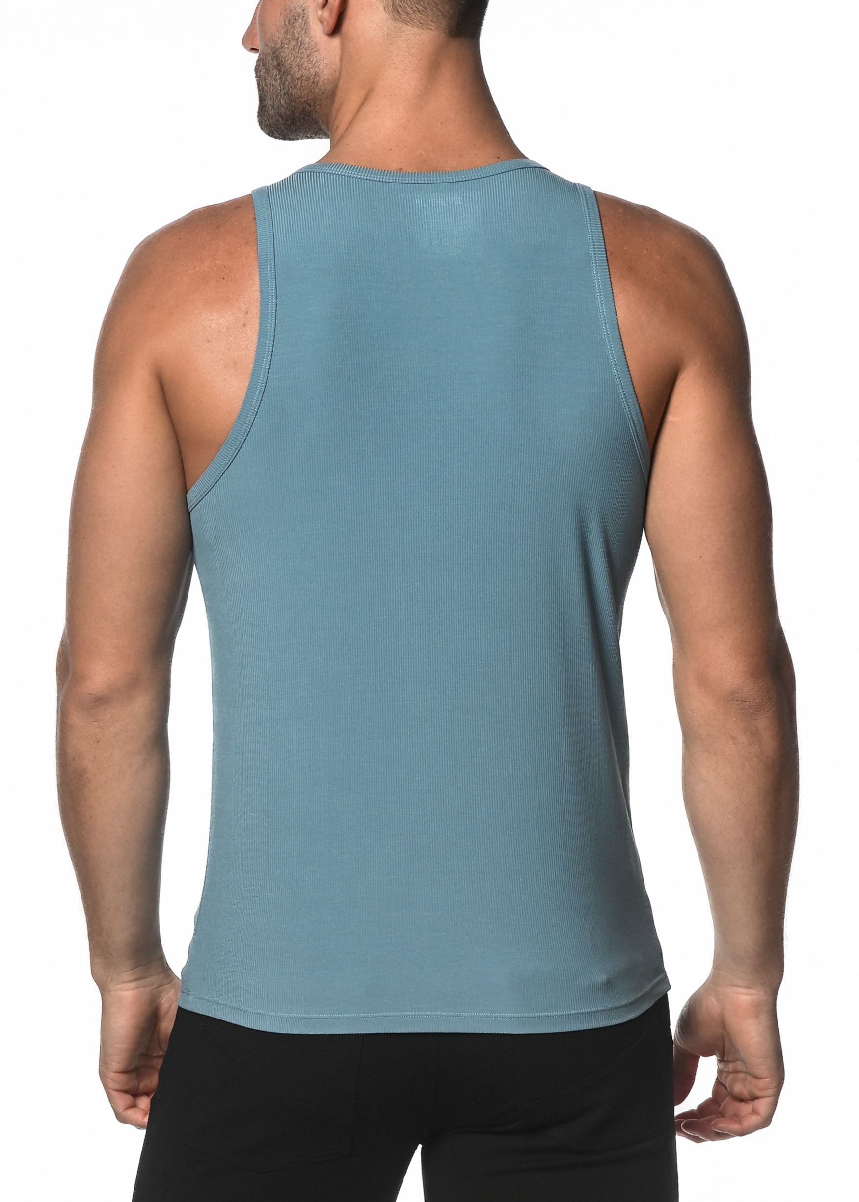SLATE BLUE RIB MODAL TANK  ST-16004