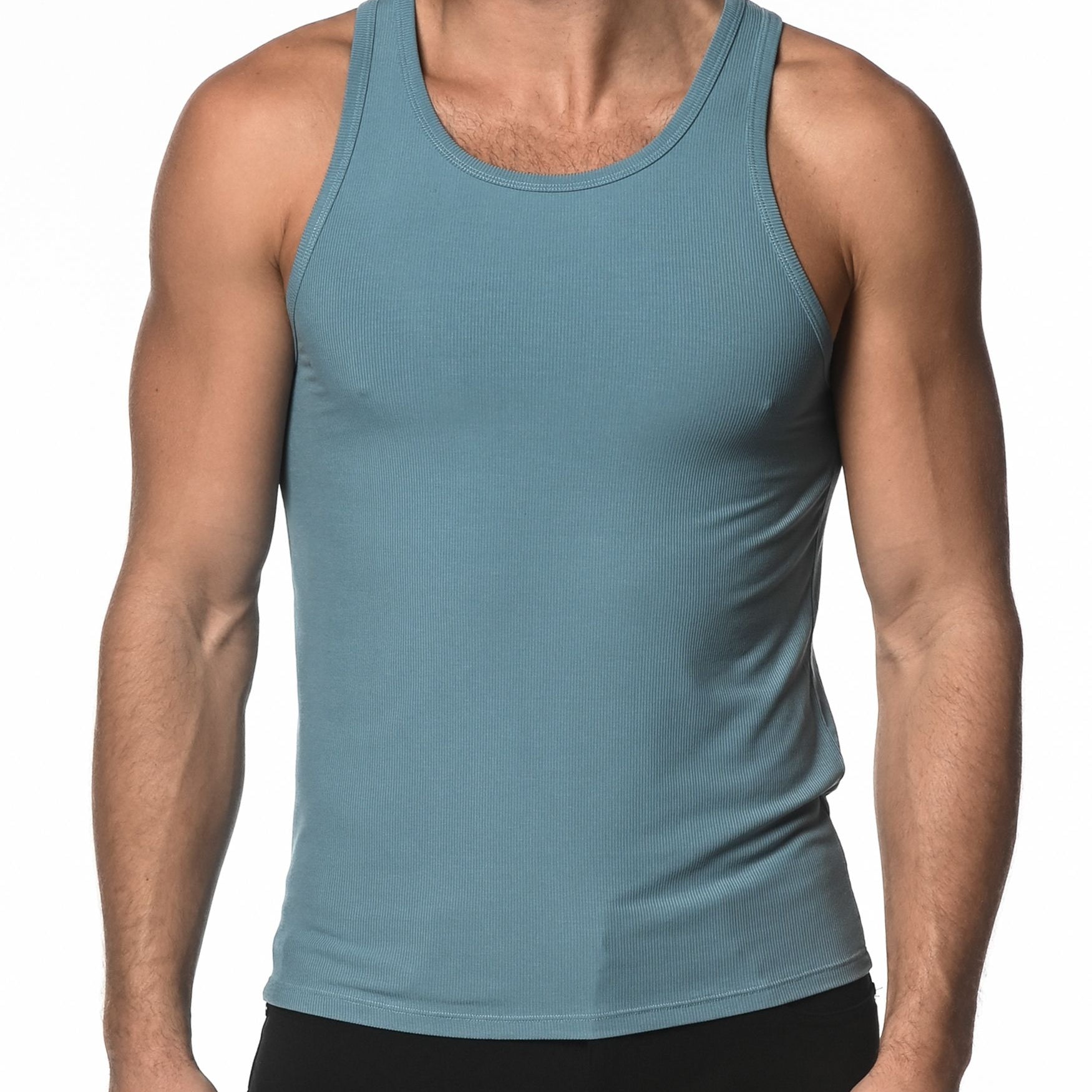 SLATE BLUE RIB MODAL TANK  ST-16004
