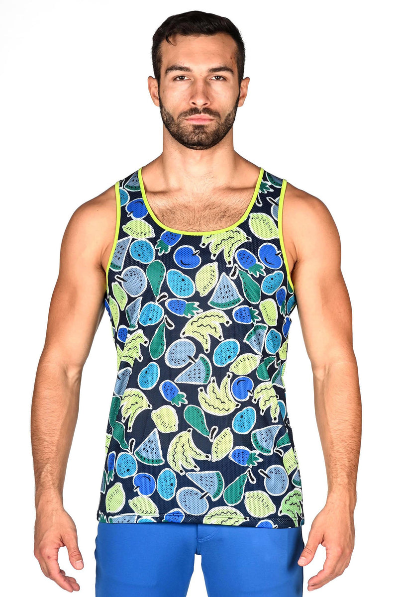 LIME FRUIT STRETCH MESH TANK TOP ST-167 Final Sale