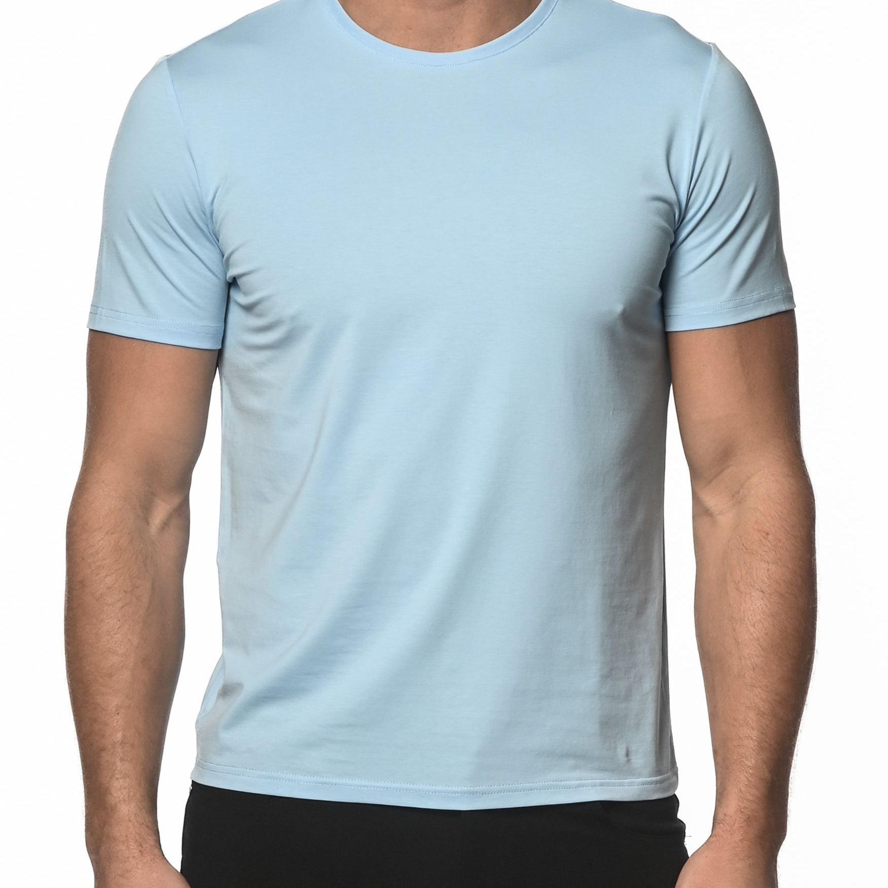 CLOUD BLUE CREW NECK SHORT SLEEVE JERSEY T-SHIRT ST-060