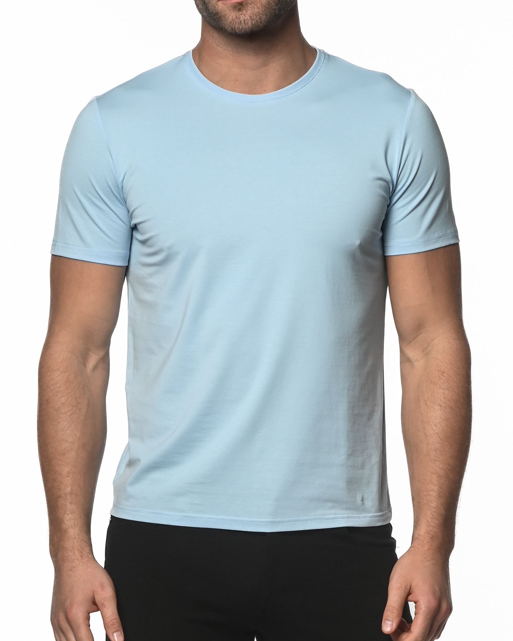 CLOUD BLUE CREW NECK SHORT SLEEVE JERSEY T-SHIRT ST-060