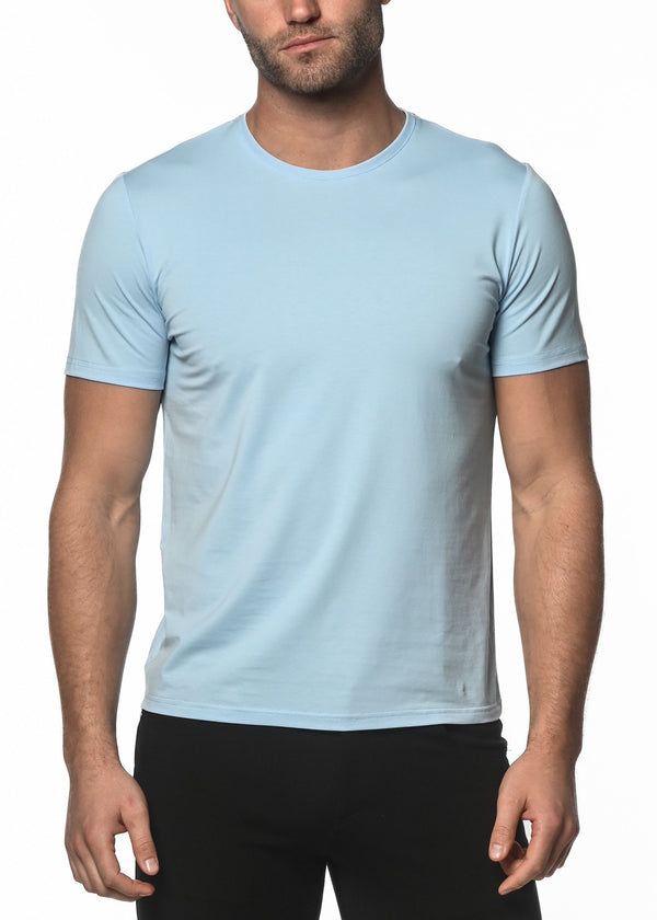 CLOUD BLUE CREW NECK SHORT SLEEVE JERSEY T-SHIRT ST-060