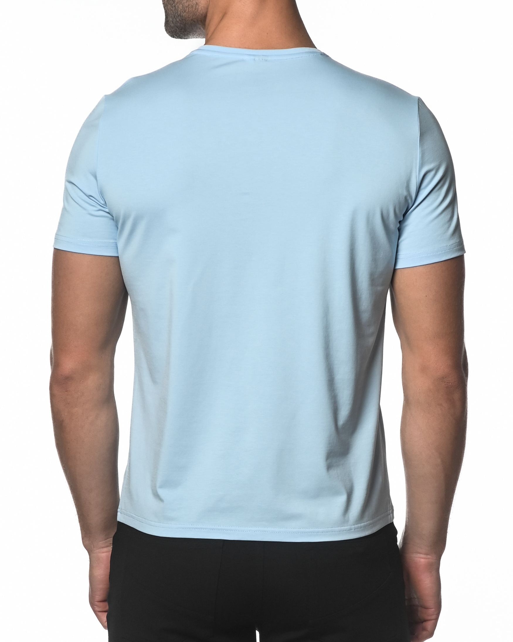 CLOUD BLUE CREW NECK SHORT SLEEVE JERSEY T-SHIRT ST-060