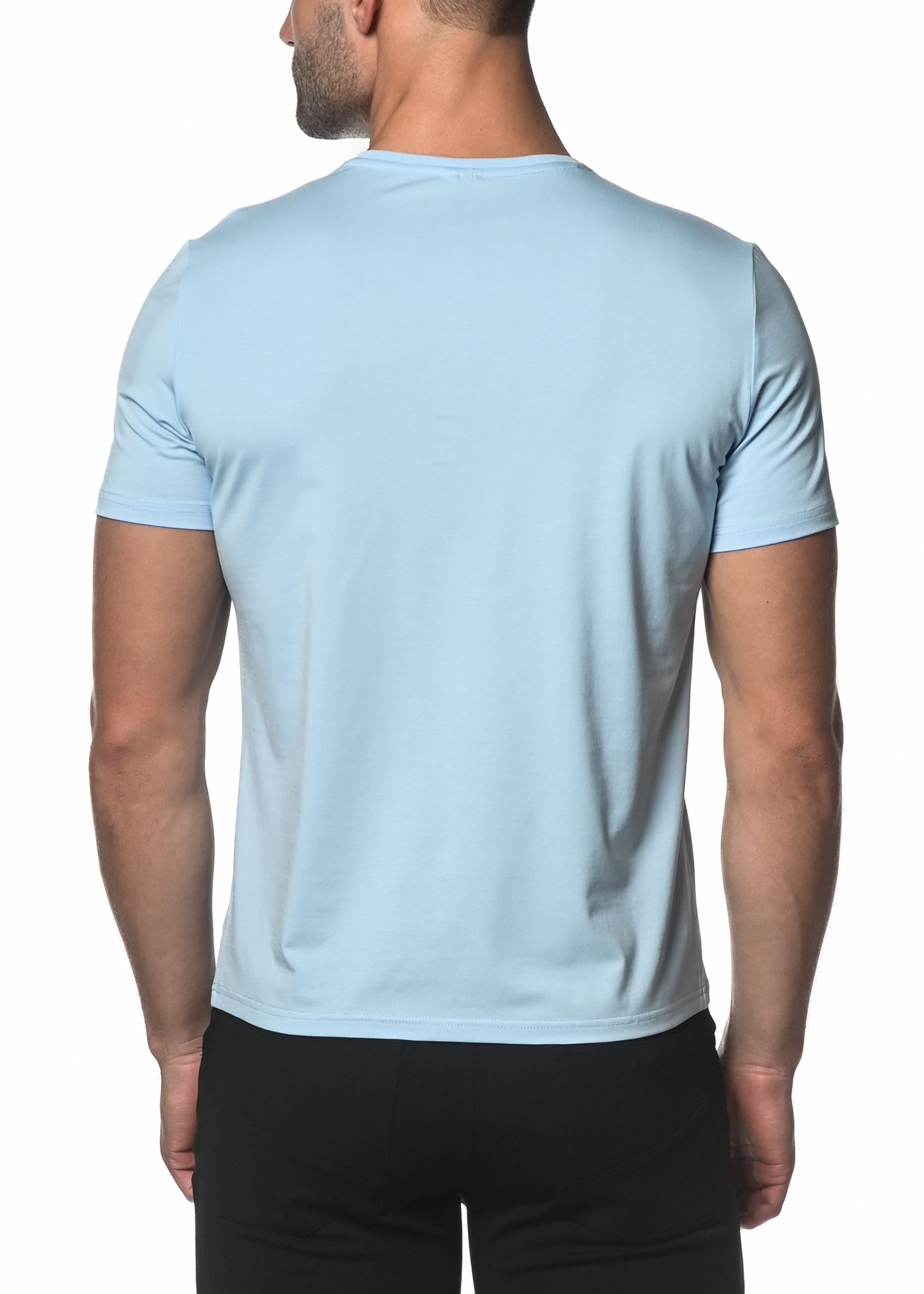 CLOUD BLUE CREW NECK SHORT SLEEVE JERSEY T-SHIRT ST-060