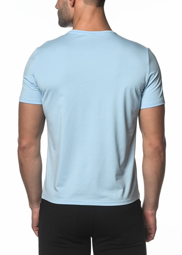 CLOUD BLUE CREW NECK SHORT SLEEVE JERSEY T-SHIRT ST-060