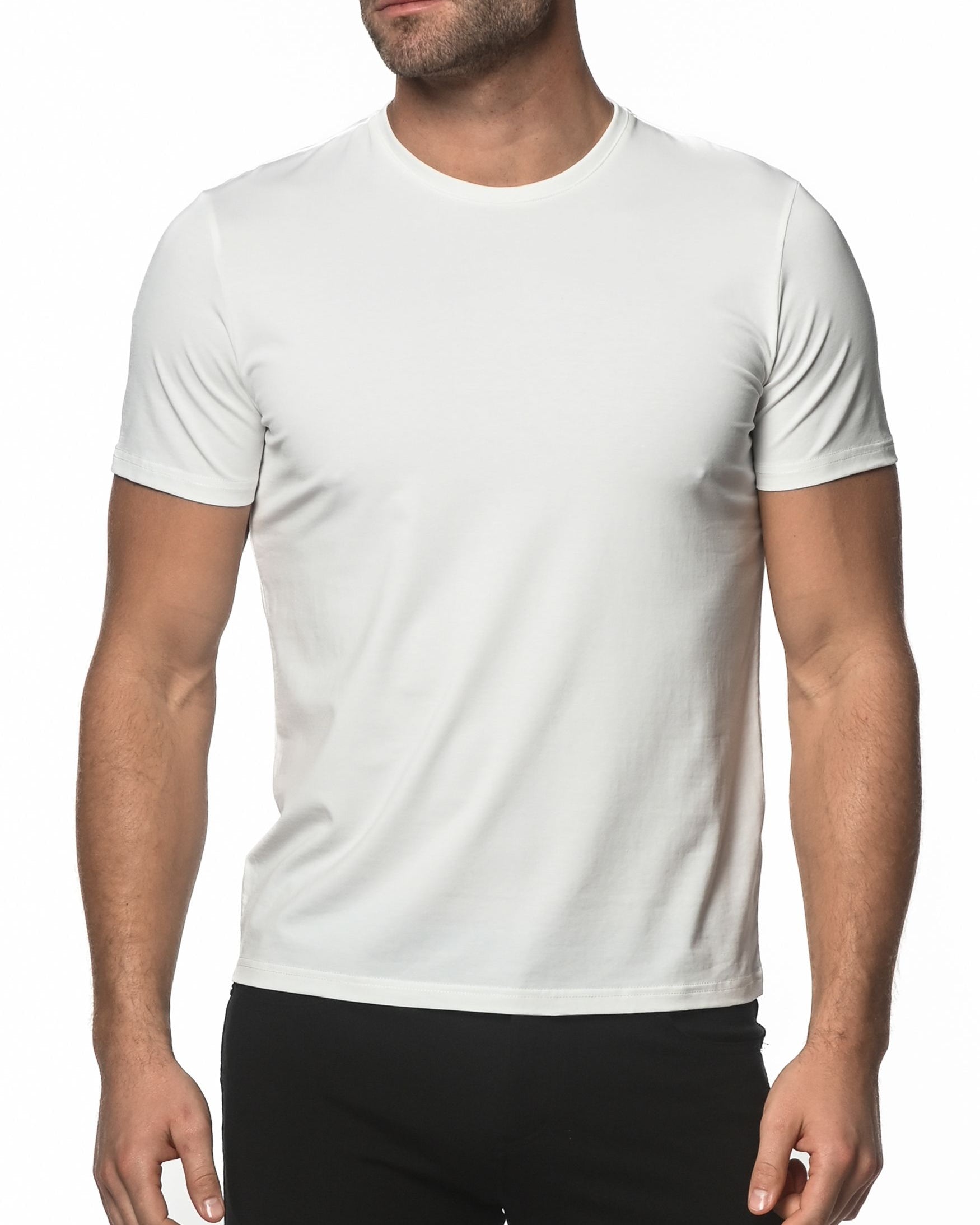 OFF WHITE CREW NECK SHORT SLEEVE JERSEY T-SHIRT ST-60
