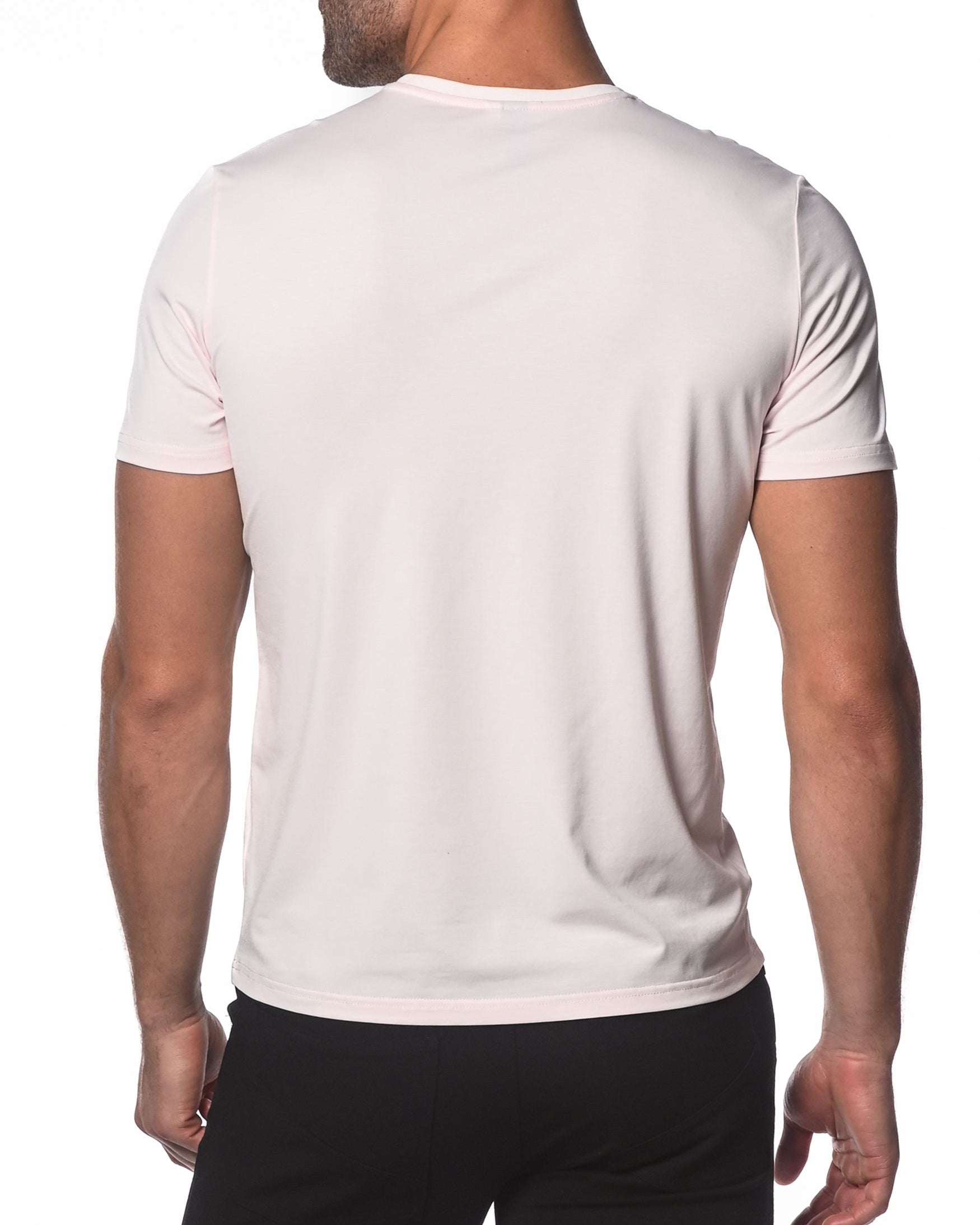 PALE PINK CREW NECK SHORT SLEEVE JERSEY T-SHIRT ST-60