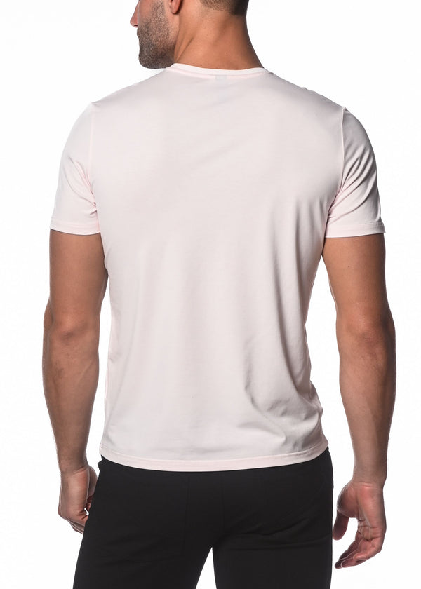 PALE PINK CREW NECK SHORT SLEEVE JERSEY T-SHIRT ST-60