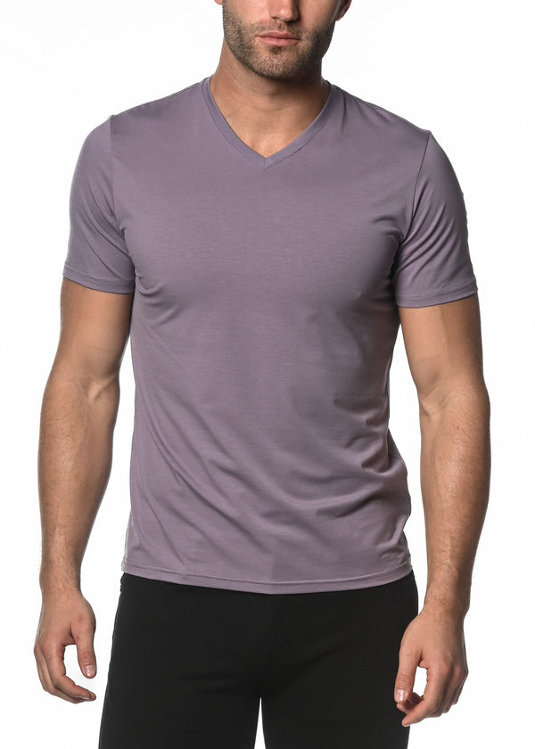 BERRY V-NECK SHORT SLEEVE JERSEY T-SHIRT ST-61