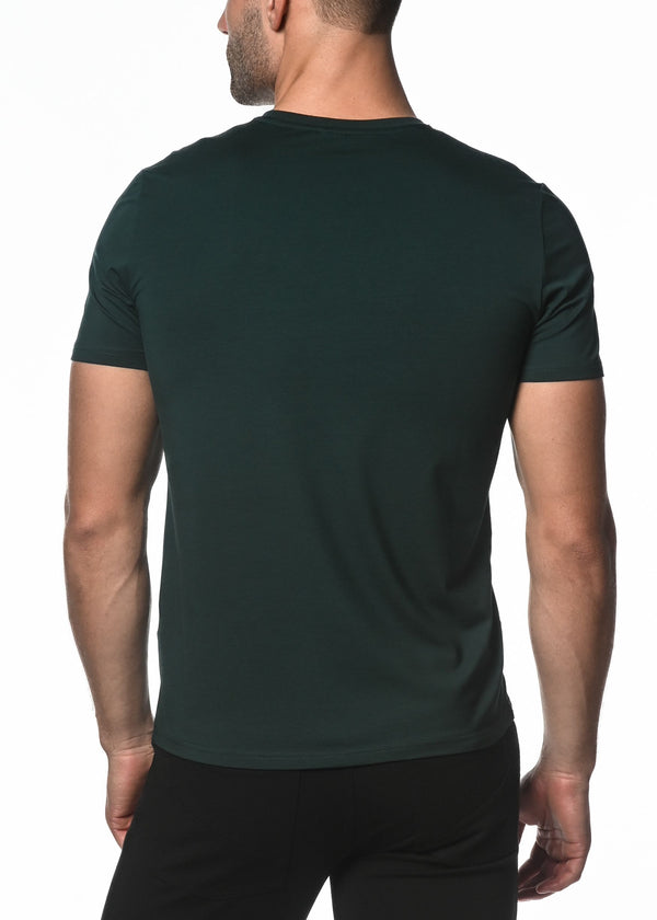 PINE V-NECK SHORT SLEEVE JERSEY T-SHIRT ST-61