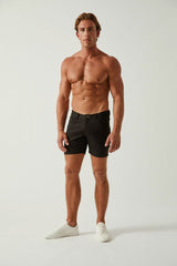 BLACK 5" INSEAM STRETCH KNIT JEANS SHORTS ST-1932