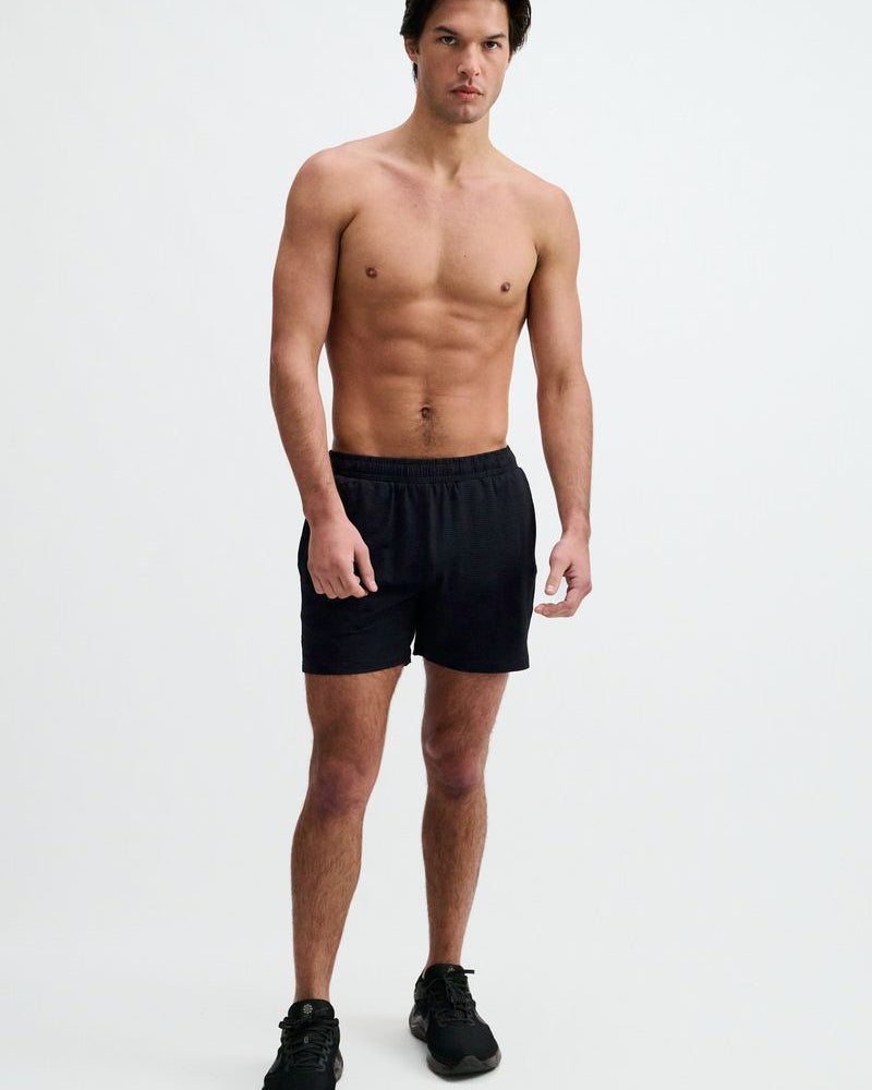 MIDNIGHT TEXTURED MESH STRETCH PERFORMANCE SHORTS ST-1466-100