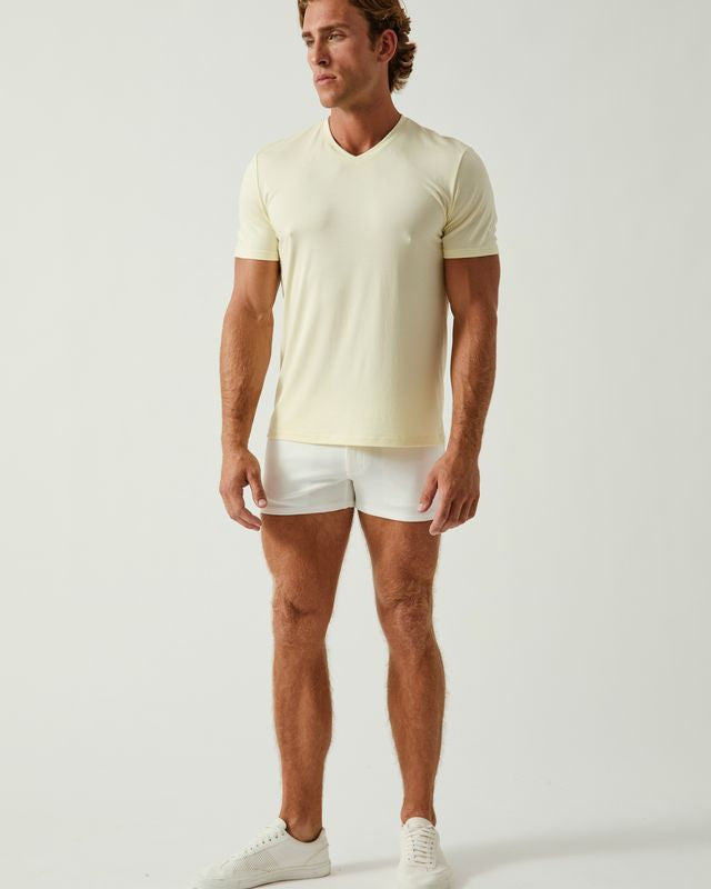 BUTTERCREAM SOLID STRETCH MODAL V- NECK TEE ST-9010