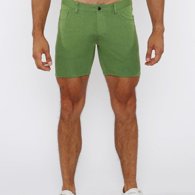 PEA SHOOT 5" INSEAM SOLID STRETCH KNIT JEANS SHORTS ST-1932