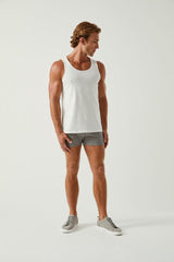 WHITE COTTON JERSEY TANK TOP ST-102