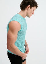 MIRAGE POINTELLE OPEN KNIT VEST ST-24310