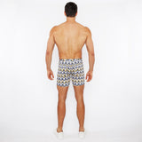 GOLD/SILVER DIAMONDS 5"INSEAM PRINTED STRETCH KNIT JEANS SHORT ST-1932-92